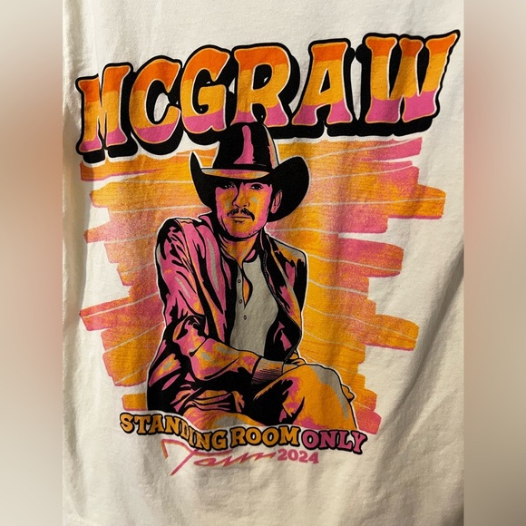 Tim McGraw Standing Room Only Tour 2024 Unisex T-Shirt - Picture 3 of 7